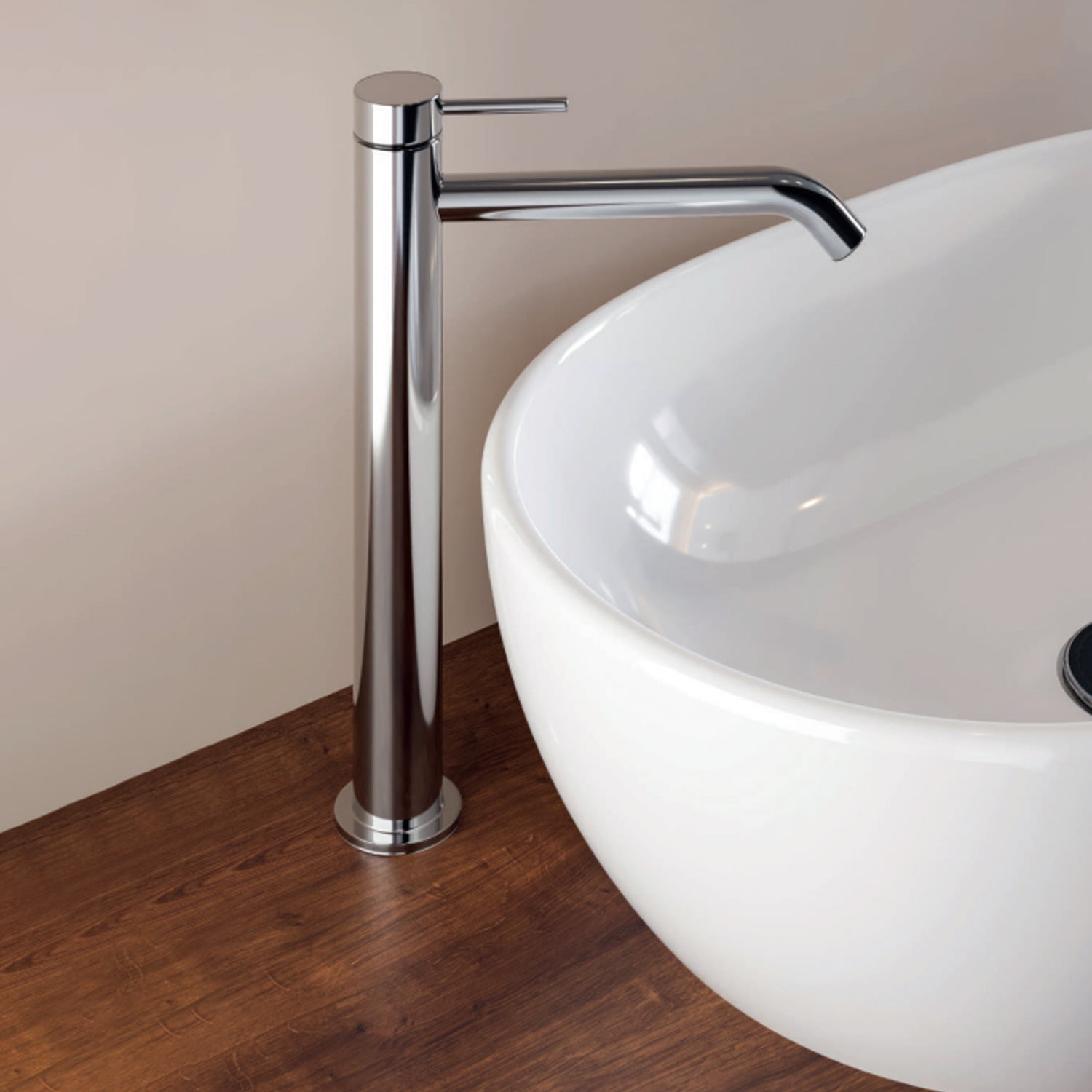 Miscelatore monocomando lavabo alto RubiFlux serie Regal - Nero Opaco by CeramicStore | Lo specialista del tuo bagno