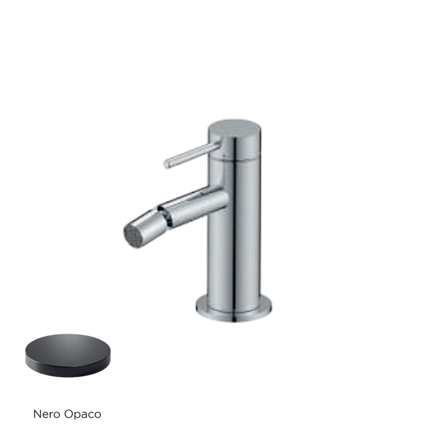 Miscelatore monocomando bidet con scarico RubiFlux serie Regal - Nero Opaco by CeramicStore | Lo specialista del tuo bagno