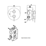 Miscelatore monocomando da incasso per doccia con deviatore RubiFlux serie Regal - Cromo by CeramicStore | Lo specialista del tuo bagno