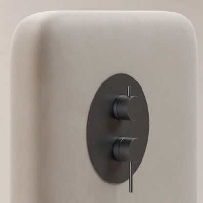 Miscelatore monocomando da incasso per doccia con deviatore RubiFlux serie Regal - Nero Opaco by CeramicStore | Lo specialista del tuo bagno