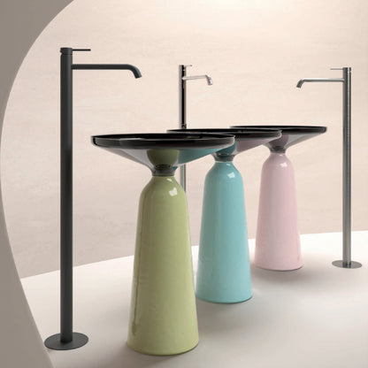 Miscelatore monocomando lavabo freestanding RubiFlux serie Regal - Satinato by CeramicStore | Lo specialista del tuo bagno