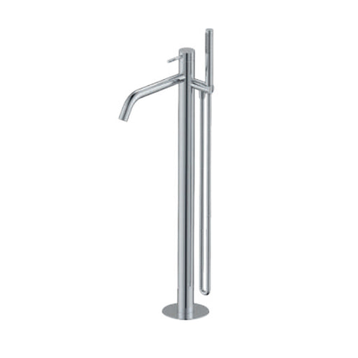 Miscelatore monocomando per vasca centro stanza con kit doccino RubiFlux serie Regal - Cromo by CeramicStore | Lo specialista del tuo bagno