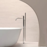 Miscelatore monocomando per vasca centro stanza con kit doccino RubiFlux serie Regal - Cromo by CeramicStore | Lo specialista del tuo bagno