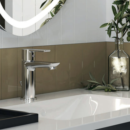 Miscelatore monocomando lavabo con scarico RubiFlux serie Kyros - Cromo by CeramicStore | Lo specialista del tuo bagno