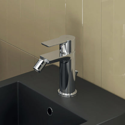 Miscelatore monocomando bidet con scarico RubiFlux serie Kyros - Cromo by CeramicStore | Lo specialista del tuo bagno
