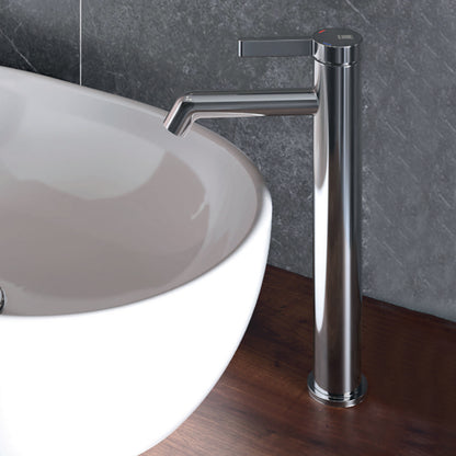 Miscelatore monocomando lavabo alto RubiFlux serie Tundra - Nickel by CeramicStore | Lo specialista del tuo bagno
