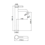 Miscelatore monocomando lavabo alto RubiFlux serie Tundra - Nickel by CeramicStore | Lo specialista del tuo bagno