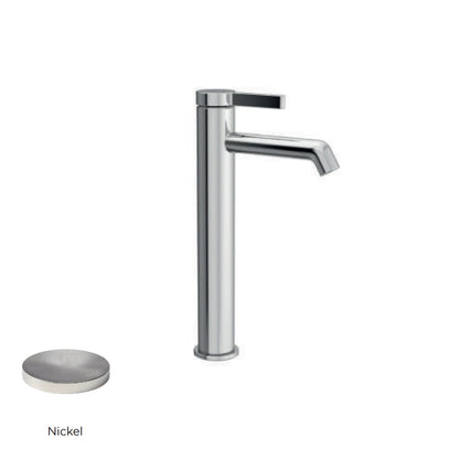 Miscelatore monocomando lavabo alto RubiFlux serie Tundra - Nickel by CeramicStore | Lo specialista del tuo bagno