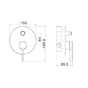 Miscelatore monocomando da incasso per doccia con deviatore RubiFlux serie Tundra - Cromo by CeramicStore | Lo specialista del tuo bagno