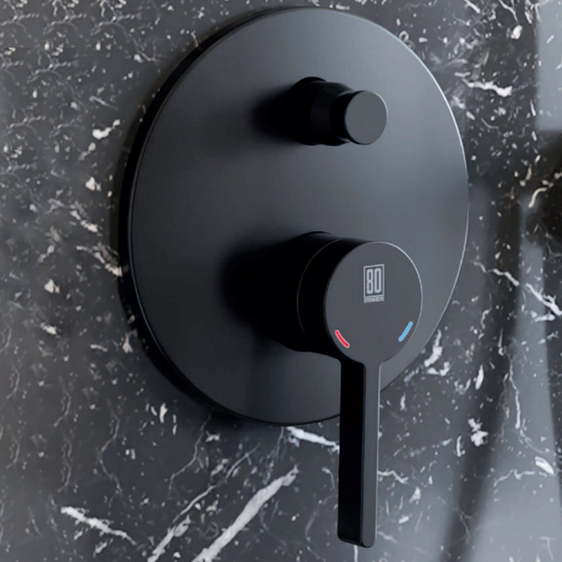 Miscelatore monocomando da incasso per doccia con deviatore RubiFlux serie Tundra - Nero Opaco by CeramicStore | Lo specialista del tuo bagno