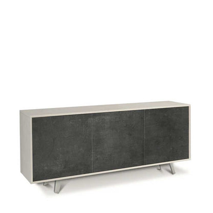 Mobile Madia a 3 Ante Push-Pull finitura Struttura Ossido Bianco / Finitura Frontale Ossido Nero by Sarmog by CeramicStore | Lo specialista del tuo bagno