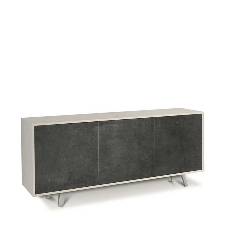 Mobile Madia a 3 Ante Push-Pull finitura Struttura Ossido Bianco / Finitura Frontale Ossido Nero by Sarmog by CeramicStore | Lo specialista del tuo bagno