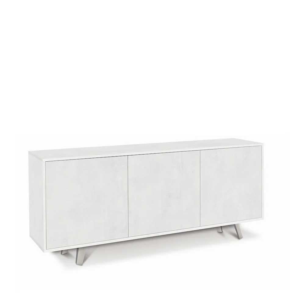 Mobile Madia a 3 Ante Push-Pull finitura Struttura Ossido Bianco / Finitura Frontale Ossido Bianco by Sarmog by CeramicStore | Lo specialista del tuo bagno