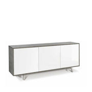 Mobile Madia a 3 Ante Push-Pull finitura Struttura Ossido Bianco / Finitura Frontale Bianco Lucido by Sarmog by CeramicStore | Lo specialista del tuo bagno