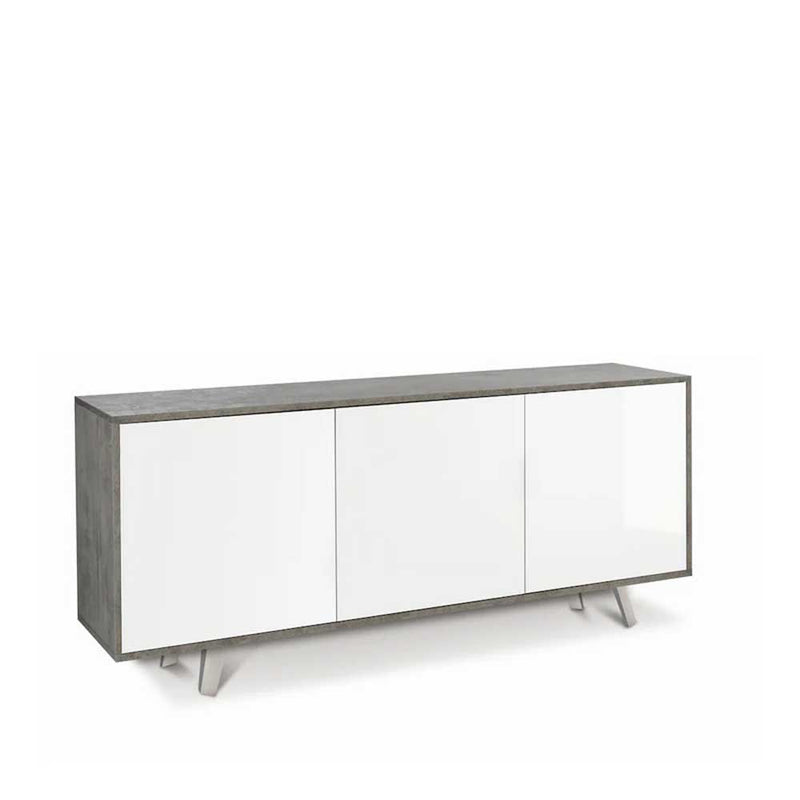 Mobile Madia a 3 Ante Push-Pull finitura Struttura Ossido Bianco / Finitura Frontale Bianco Lucido by Sarmog by CeramicStore | Lo specialista del tuo bagno