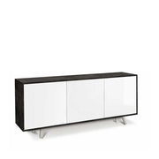 Mobile Madia a 3 Ante Push-Pull finitura Struttura Ossido Nero / Finitura Frontale Bianco Lucido by Sarmog by CeramicStore | Lo specialista del tuo bagno