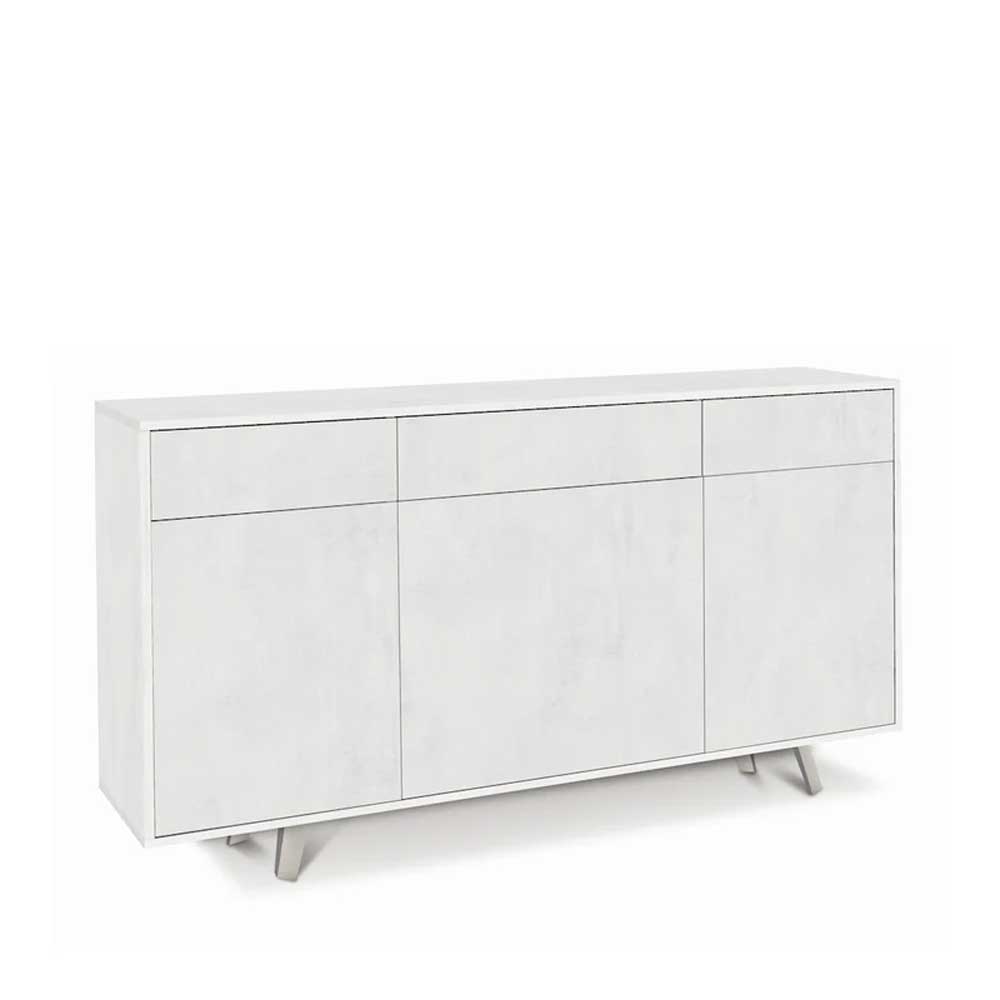 Mobile Madia a 3 Ante e 3 Cassetti Push-Pull finitura Struttura Ossido Bianco / Finitura Frontale Ossido Bianco by Sarmog by CeramicStore | Lo specialista del tuo bagno