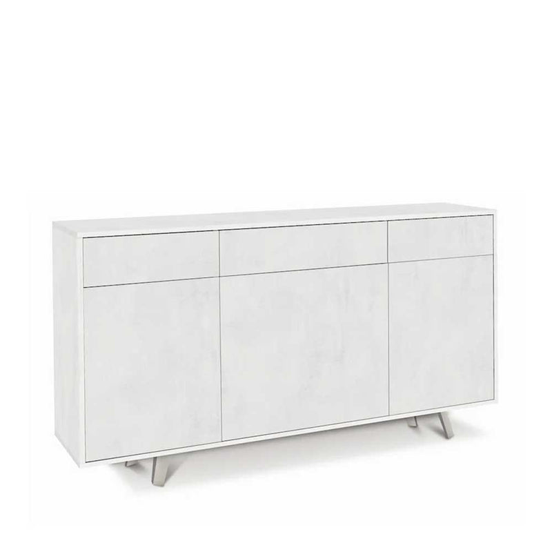 Mobile Madia a 3 Ante e 3 Cassetti Push-Pull finitura Struttura Ossido Bianco / Finitura Frontale Ossido Bianco by Sarmog by CeramicStore | Lo specialista del tuo bagno