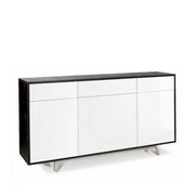 Mobile Madia a 3 Ante e 3 Cassetti Push-Pull finitura Struttura Ossido Nero / Finitura Frontale Bianco Lucido by Sarmog by CeramicStore | Lo specialista del tuo bagno
