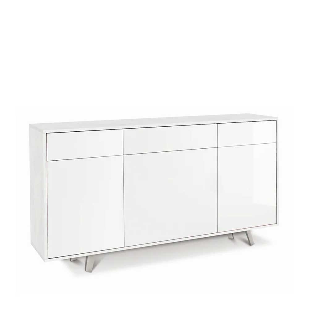 Mobile Madia a 3 Ante e 3 Cassetti Push-Pull finitura Struttura Ossido Bianco / Finitura Frontale Bianco Lucido by Sarmog by CeramicStore | Lo specialista del tuo bagno