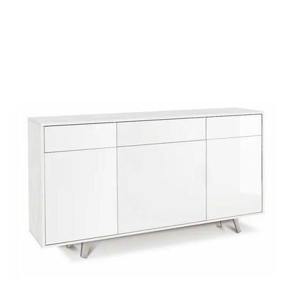 Mobile Madia a 3 Ante e 3 Cassetti Push-Pull finitura Struttura Ossido Bianco / Finitura Frontale Bianco Lucido by Sarmog by CeramicStore | Lo specialista del tuo bagno