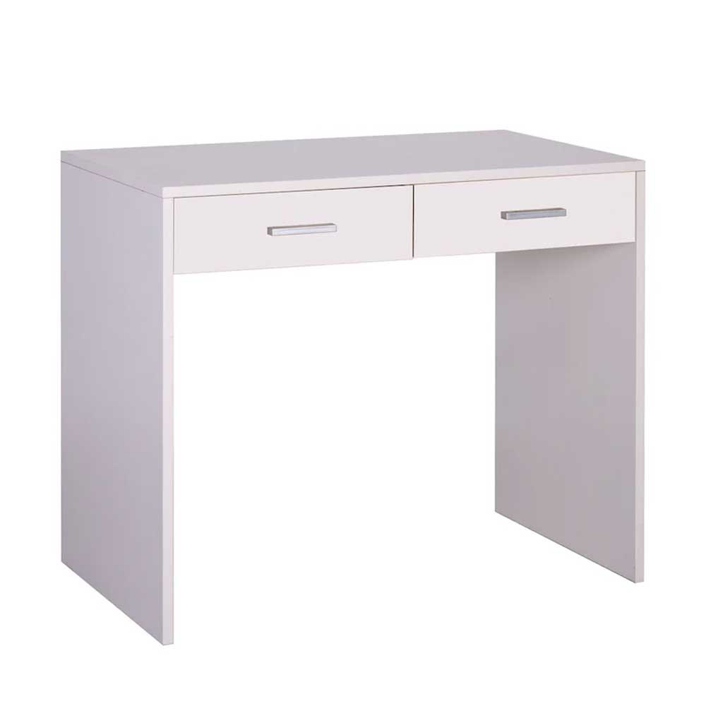 Scrivania da Ufficio o Cameretta da 90 cm con 2 cassetti finitura Struttura Bianco Fiammato / Finitura Frontale Bianco Fiammato by Sarmog by CeramicStore | Lo specialista del tuo bagno