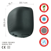 Gedy Eco-Jet Bora - Asciugatura Rapida Fotocellula Satinato by CeramicStore | Lo specialista del tuo bagno