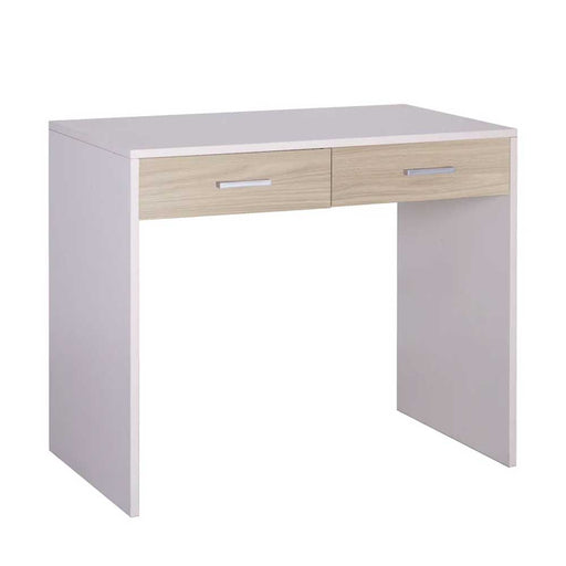 Scrivania da Ufficio o Cameretta da 90 cm con 2 cassetti finitura Struttura Bianco Fiammato / Finitura Frontale Olmo Chiaro by Sarmog by CeramicStore | Lo specialista del tuo bagno