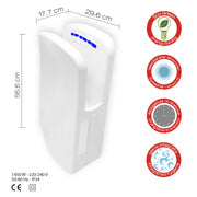 Gedy Asciugamani Elettrico Eco-Jet Diablo - Fotocellula by CeramicStore | Lo specialista del tuo bagno