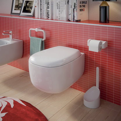 Scopino wc da appoggio modello Cucciolo di Gedy - Bianco by CeramicStore | Lo specialista del tuo bagno