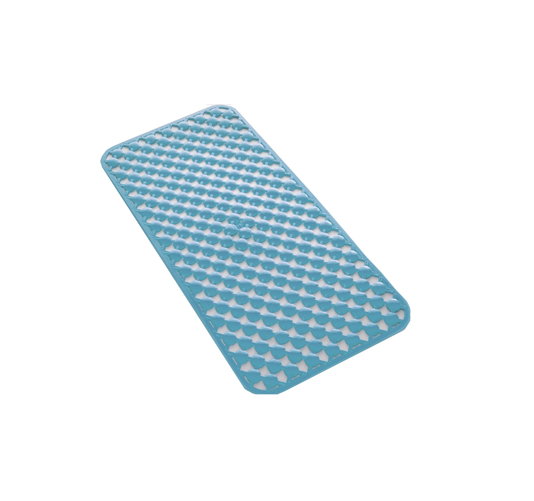 Tappeto antiscivolo vasca 36x71 in gomma modello Geo di Gedy - Azzurro by CeramicStore | Lo specialista del tuo bagno