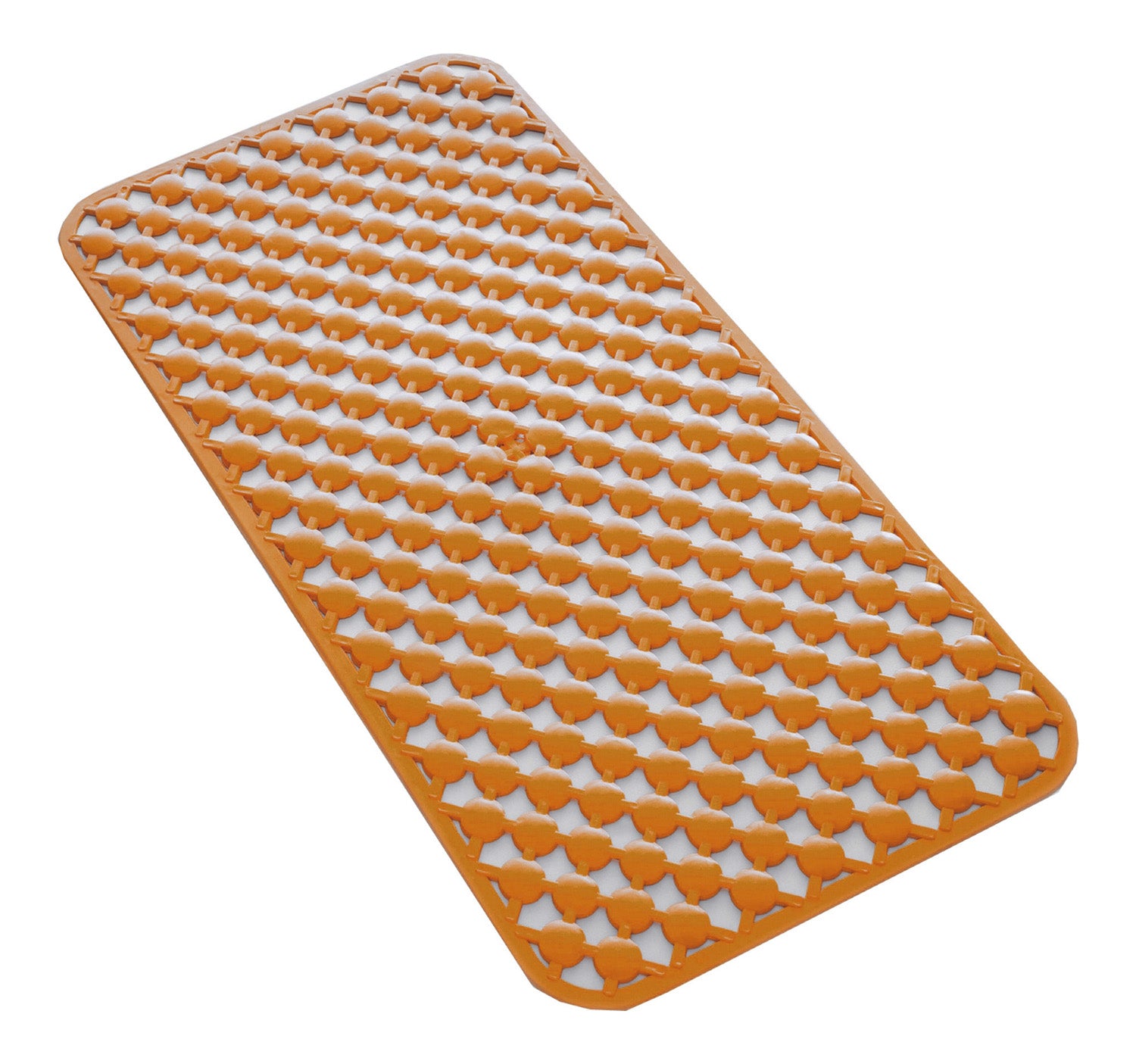Tappeto antiscivolo vasca 36x71 in gomma modello Geo di Gedy - Arancione by CeramicStore | Lo specialista del tuo bagno
