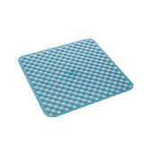 Tappeto antiscivolo doccia 53x53 in gomma modello Geo di Gedy - Azzurro by CeramicStore | Lo specialista del tuo bagno