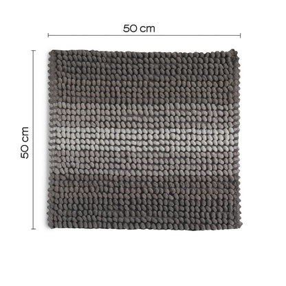Tappeto 50x50 in cotone e poliestere con fondo antiscivolo Bubble di Gedy - Tortora chiaro by CeramicStore | Lo specialista del tuo bagno