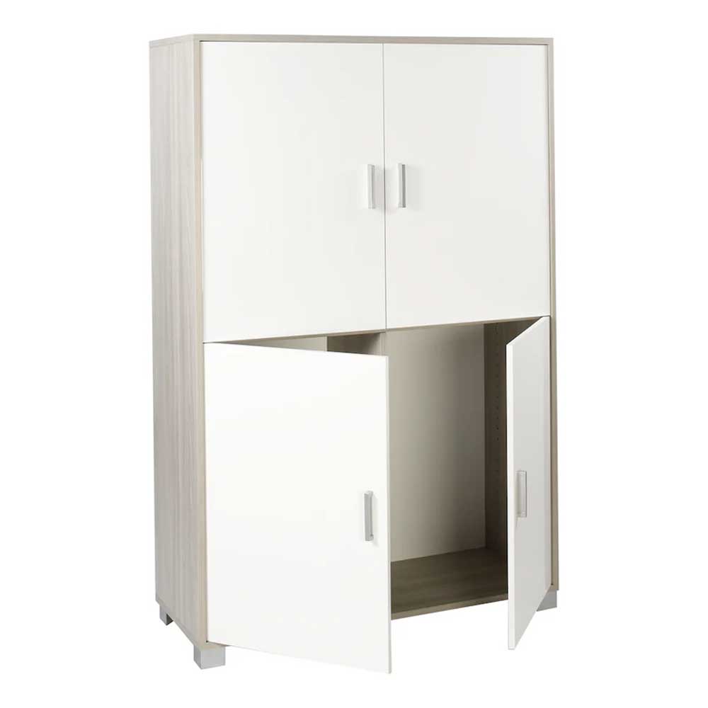 Mobile Armadio a 4 ante finitura Struttura Olmo Chiaro / Finitura Frontale Bianco Fiammato by Sarmog by CeramicStore | Lo specialista del tuo bagno
