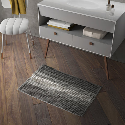 Tappeto 50x80 in cotone e poliestere con fondo antiscivolo Bubble di Gedy - Grigio by CeramicStore | Lo specialista del tuo bagno