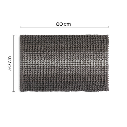 Tappeto 50x80 in cotone e poliestere con fondo antiscivolo Bubble di Gedy - Tortora chiaro by CeramicStore | Lo specialista del tuo bagno