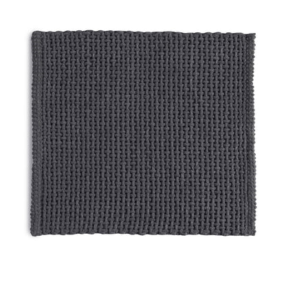 Tappeto 50x50 in cotone e poliestere con fondo antiscivolo Knot di Gedy - Grigio by CeramicStore | Lo specialista del tuo bagno