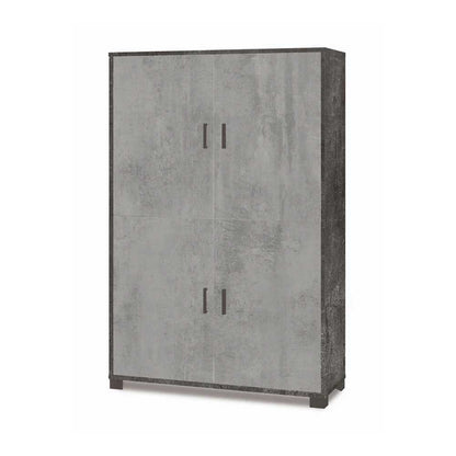 Mobile Armadio a 4 ante finitura Struttura Ossido Nero / Finitura Frontale Cemento by Sarmog by CeramicStore | Lo specialista del tuo bagno