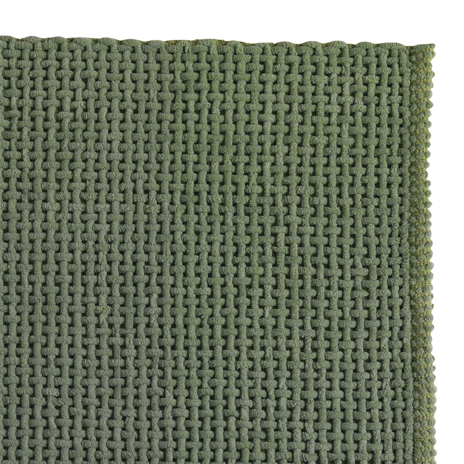 Tappeto 50x80 in cotone e poliestere con fondo antiscivolo Knot di Gedy - Verde by CeramicStore | Lo specialista del tuo bagno