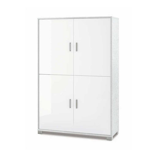 Mobile Armadio a 4 ante finitura Struttura Bianco Fiammato / Finitura Frontale Bianco Lucido by Sarmog by CeramicStore | Lo specialista del tuo bagno