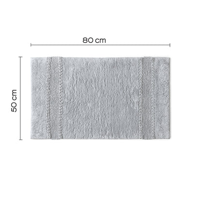 Tappeto in cotone con fondo antiscivolo Miss di Gedy - Grigio by CeramicStore | Lo specialista del tuo bagno