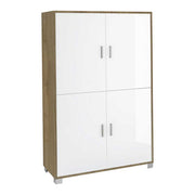 Mobile Armadio a 4 ante finitura Struttura Noce Stelvio / Finitura Frontale Bianco Lucido by Sarmog by CeramicStore | Lo specialista del tuo bagno