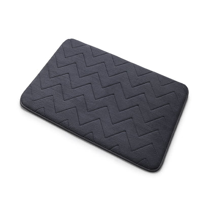 Tappeto 40x60 in memory foam con fondo antiscivolo Mousse di Gedy - Antracite by CeramicStore | Lo specialista del tuo bagno
