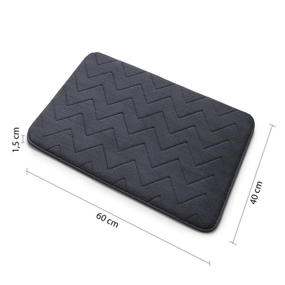 Tappeto 40x60 in memory foam con fondo antiscivolo Mousse di Gedy - Antracite by CeramicStore | Lo specialista del tuo bagno