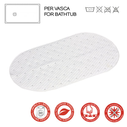 Tappeto antiscivolo vasca modello Solid di Gedy - Bianco by CeramicStore | Lo specialista del tuo bagno