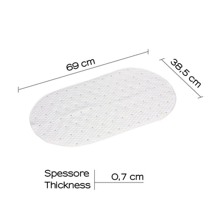 Tappeto antiscivolo vasca modello Solid di Gedy - Bianco by CeramicStore | Lo specialista del tuo bagno