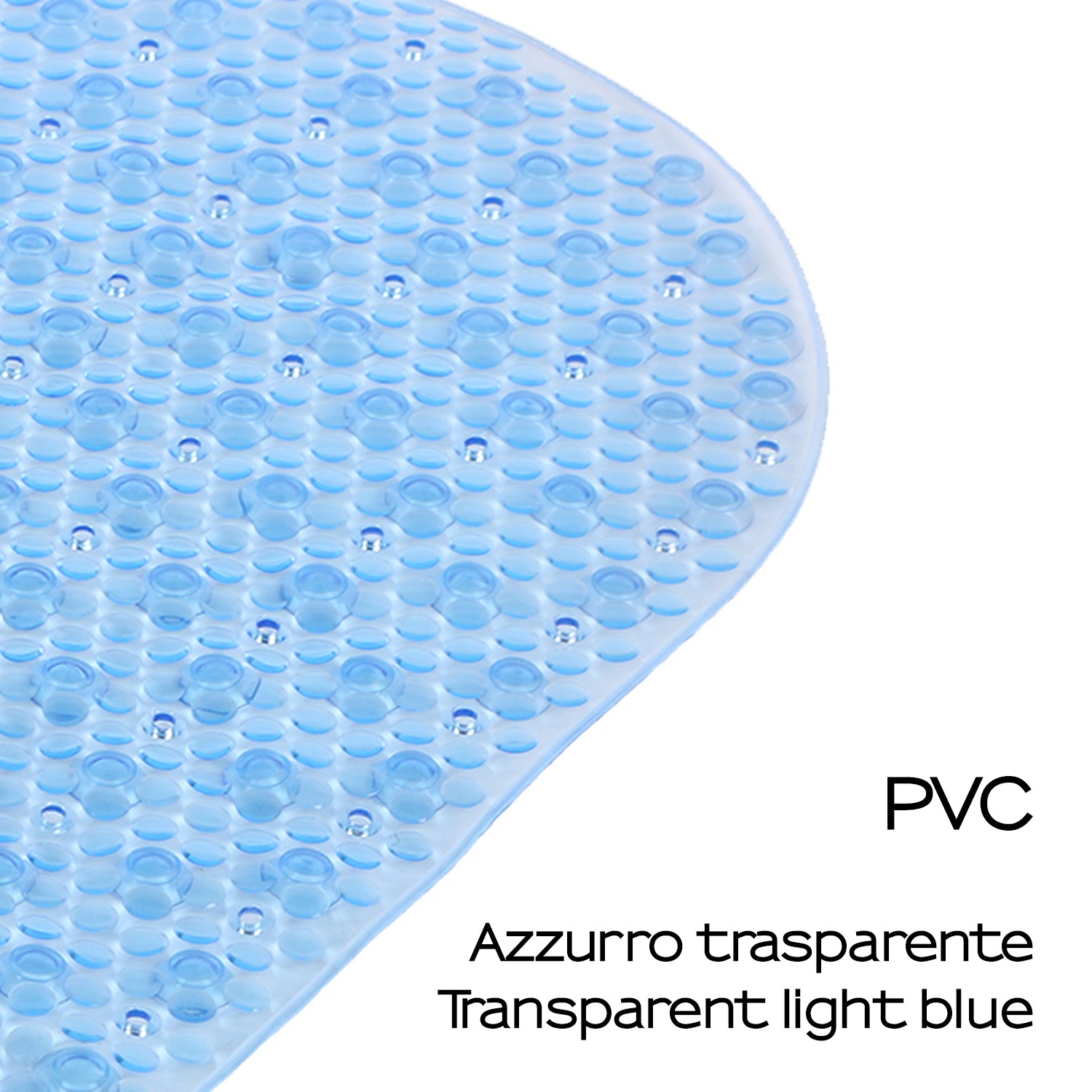 Tappeto antiscivolo vasca modello Solid di Gedy - Azzurro trasparente by CeramicStore | Lo specialista del tuo bagno
