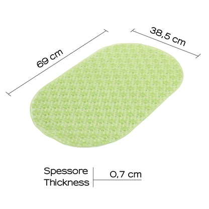 Tappeto antiscivolo vasca modello Solid di Gedy - Verde trasparente by CeramicStore | Lo specialista del tuo bagno