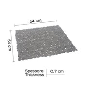 Tappeto antiscivolo doccia 54x54 modello River di Gedy - Grigio by CeramicStore | Lo specialista del tuo bagno